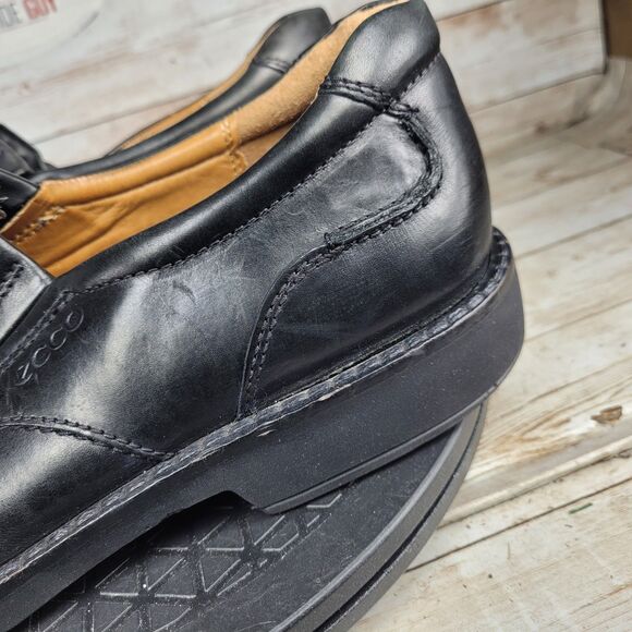 ECCO Seattle Loafers Men Size 11 Black Leather Comfort Slip On Shoes Extra Width main image 7